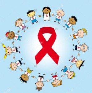 stock-vector-aids-day-group-of-children-around-an-aids-ribbon-88574983
